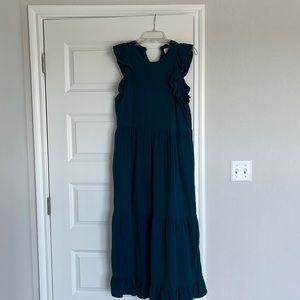 Universal Thread Gauze Maxi dress with Flutter sleeves